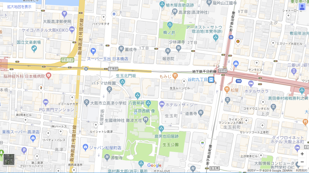 谷町九丁目店マップ