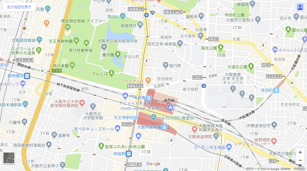 天王寺店マップ